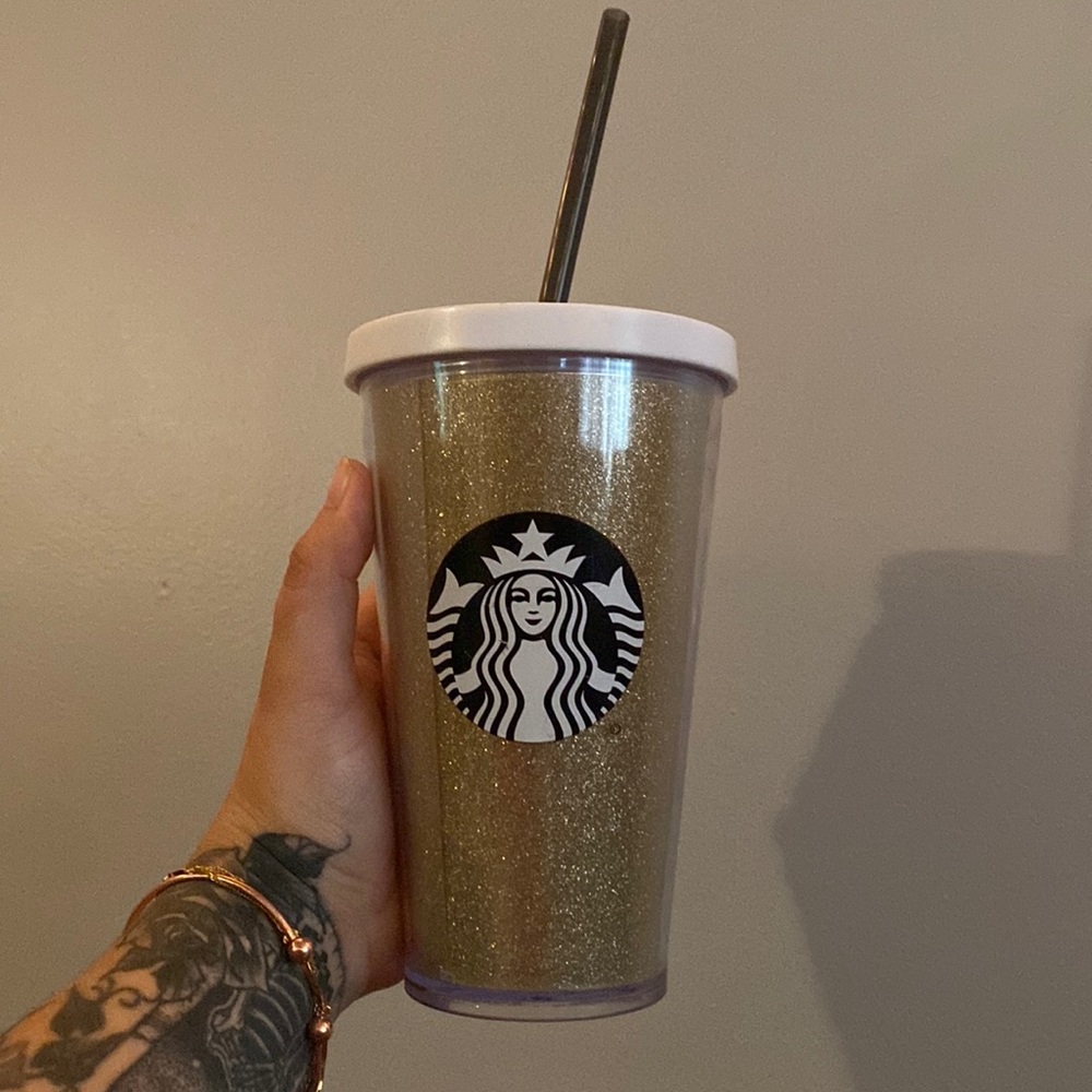 Starbucks Limited Edition Gold Glitter Christmas Cup